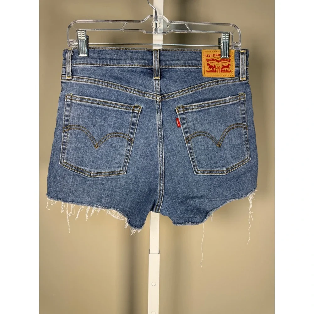 Levi's 501 Distressed Denim Shorts Frayed Cutoff Festival Size 30